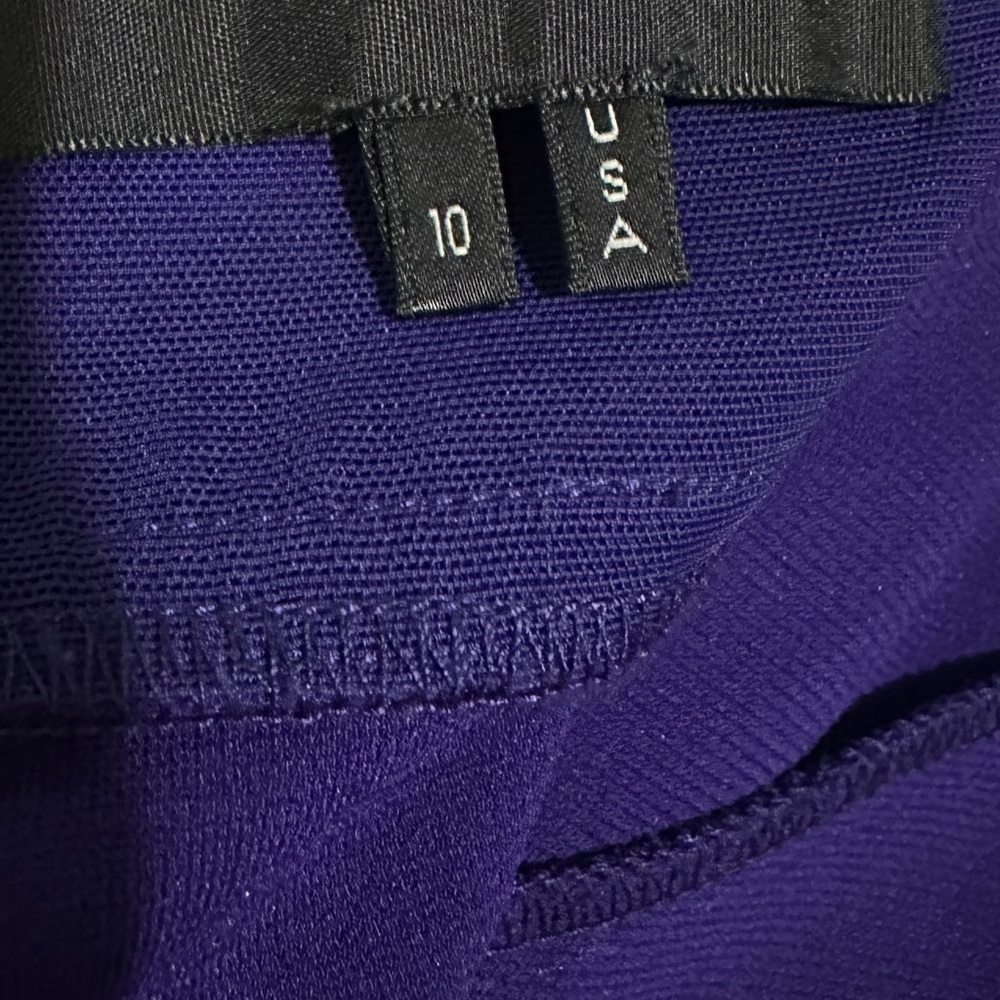 150 Nicole Miller | USA. NWOT. Royal Purple Cutout Sheath Dress (Size 10) - Picture 5 of 9